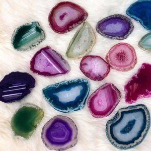 Agate Rock Natural Stone Cell Phone Pop Grip PURPL